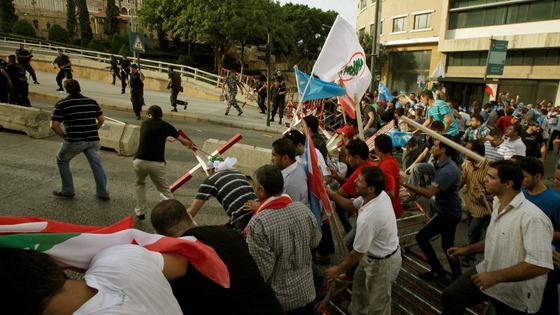 Angry protesters attempt to storm Lebanese government offices in Beirut