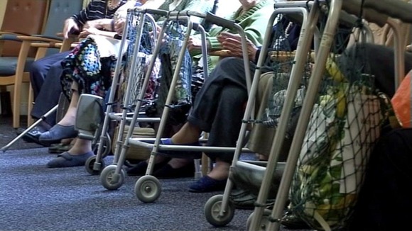 Elderly people in a care home.