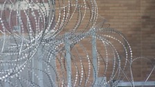Barbed wire at a prison