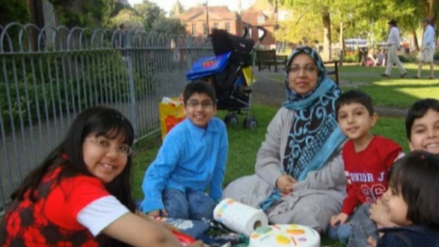 Dr Sabah Usmani and her children who died in a fire