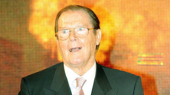 Sir Roger Moore at the book signing in London