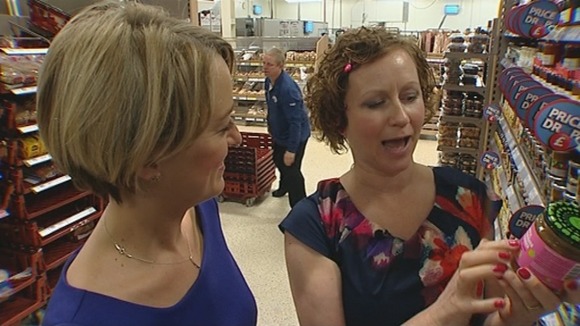 ITV News Business Editor Laura Kuenssberg with Clippy McKenna