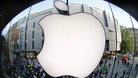 Customers outside an Apple store in Munich