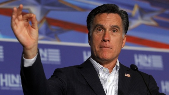 Republican Presidential candidate Mitt Romney