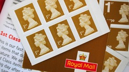 First-class stamps at a Post Office