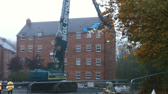 Newburn flats' demolition