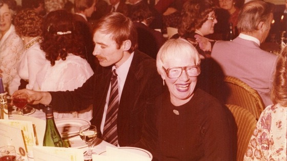 Nellie at the party to celebrate her retirement