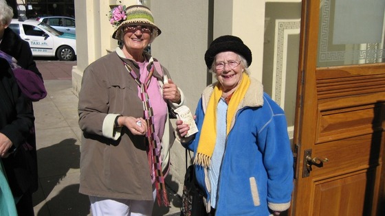 Nellie aged 90 enjoying time with her family in Brighton 
