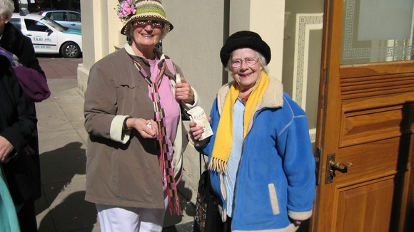 Nellie aged 90 in Brighton with her family