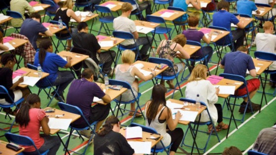Pupils sitting an exam