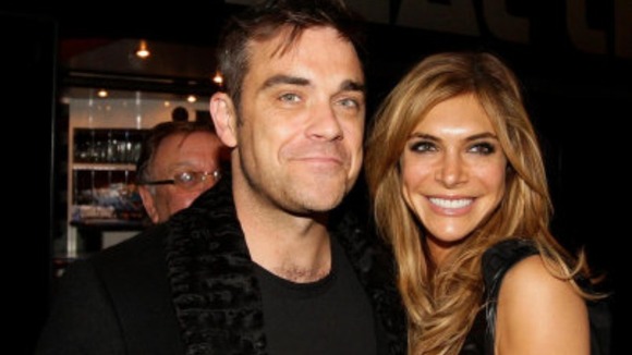 Robbie Williams with wife Ayda Field