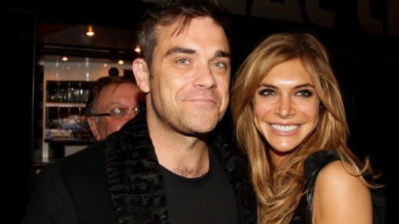 Robbie Williams with wife Ayda Field 
