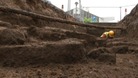 Archeological dig at Northampton train station