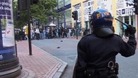 Riots and disorder on New Street in Birmingham last August