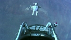 The moment Felix plunged from the edge of space