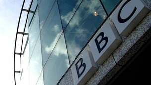 BBC logo at Television Centre, west London