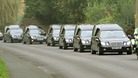 Funeral cortege of Sabah Usmani, a doctor, who along with her children - Hira, 12, Sohaib, 11, Muneeb, nine, Rayyan, six, and Maheen, 3.