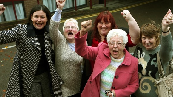 Current and former Birmingham Council workers and supporter, after today's Court judgement.
