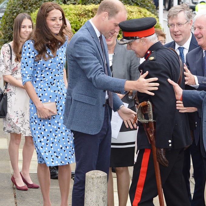 Prince William checks the Essex dignitary is okay after the fall.