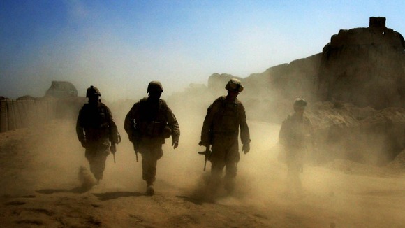 Troops on patrol in Afghanistan