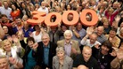 National Lottery's millionaires gather to celebrate the National Lottery reaching landmark of 3,000 millionaires in UK since 1994 launch.
