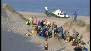 Rescue at Druridge Bay, Northumberland 