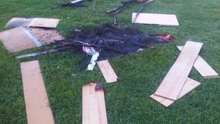 Illegal fire damage in Leicestershire