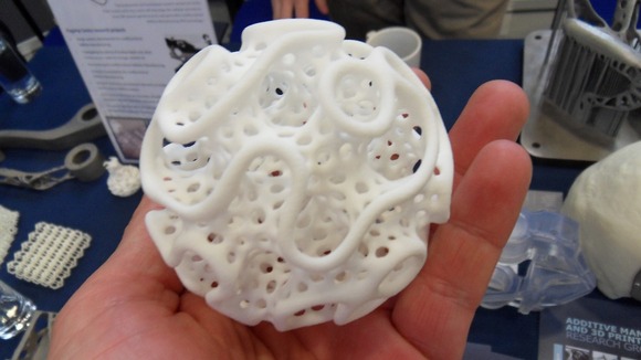 A component designed with 3D manufacturing