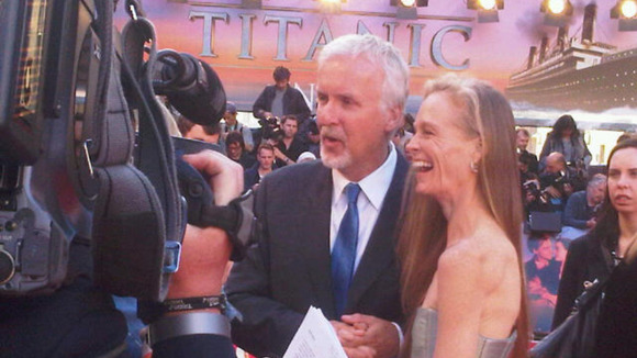 James Cameron and Suzy Amis arrive for Titanic in 3D premiere