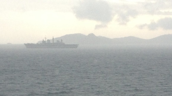 HMS Illustrious seen from HMS Bulwark