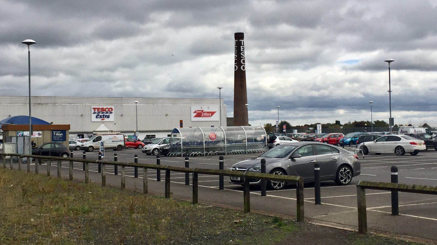 Car crash at North Shields Tesco car park Tyne Tees ITV News