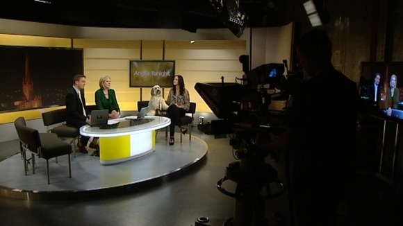 Ashleigh & Pudsey in the studio