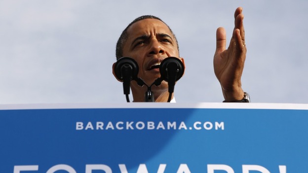 U.S. President Barack Obama speaks during a campaign rally in Tampa