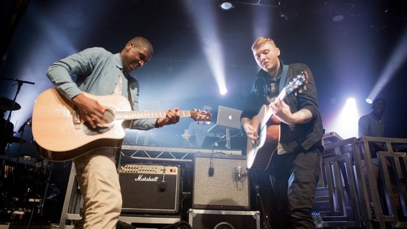 Labrinth and Arthur entertain the Manchester crowd.