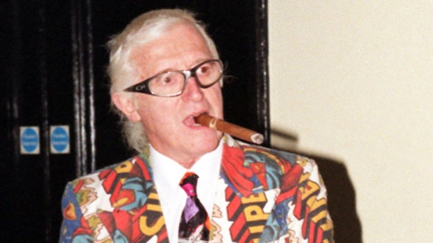 Jimmy Savile pictured at the Army Staff College in Sandhurst in October 1999