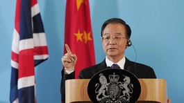 Chinese Premier Wen Jiabao speaks during a joint press conference with Prime Minister David Cameron at the Foreign Office in London in 2011.