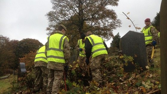 The cemetery  contains 301 war graves and is the final resting place of the town's only Victoria Cross recipient