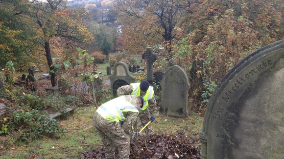 The clear-up has been organised by the Friends of Blackburn Old Cemetery
