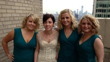 Bride and bridesmaids in New York