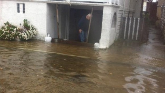 Flood waters
