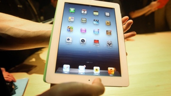 The new Apple iPad being unveiled at a launch party at Kings Place