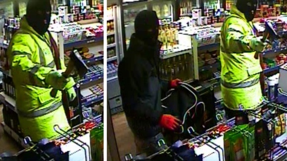 CCTV picture of two men that police want to speak to in connection with robbery