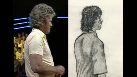John Cooper on Bullseye, and an artist's impression of the 1989 murder suspect