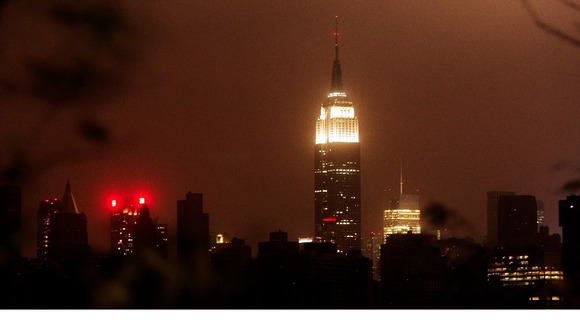 The dark skyline over New York