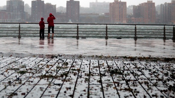 The swelling Hudson River