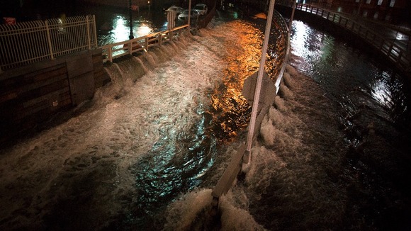 A flooded tunnel