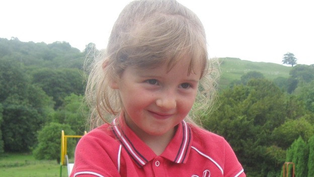 Five-year-old April Jones who was abducted while out playing near her home in Machynlleth, Mid Wales last month.