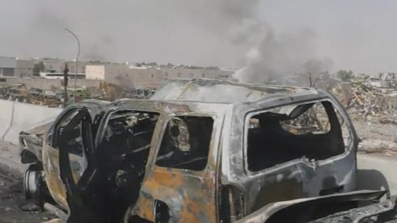 Fuel track crash aftermath