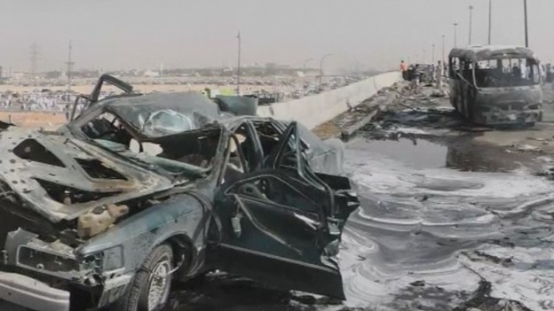 Fuel track crash aftermath