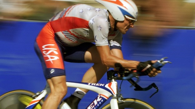 Lance Armstrong competing at the Sydney Olympics in 2000